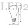 Kép 2/2 - XLED A60 10W-WW Opál Filament (E27, 1520 lumen, meleg fehér)