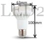 Kép 3/3 - 8W-os Led lámpa (R63 forma, E27, 500 lumen, természetes  fehér, 120° szórásszög)