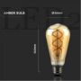 Kép 3/5 - 5W fényerőszabályozható Edison dekor LED izzó (csavart szál LED, E27, filament, meleg fehér (2200K))