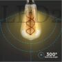 Kép 4/5 - 5W fényerőszabályozható Edison dekor LED izzó (csavart szál LED, E27, filament, meleg fehér (2200K))